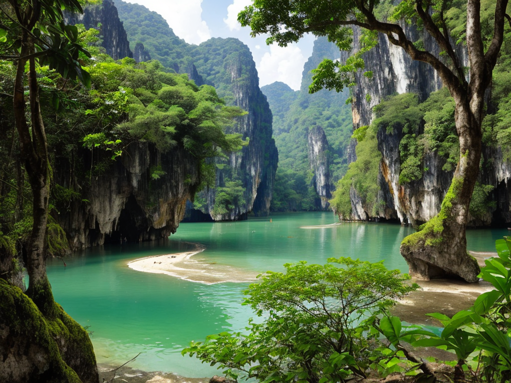 Thai limestone karst landscape